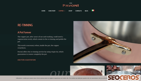 pavoni1920.com/copper-retinning desktop preview