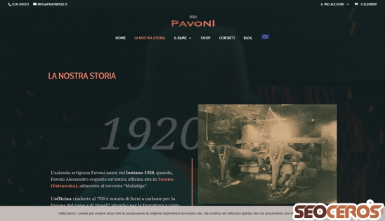 pavoni1920.it/la-nostra-storia desktop anteprima