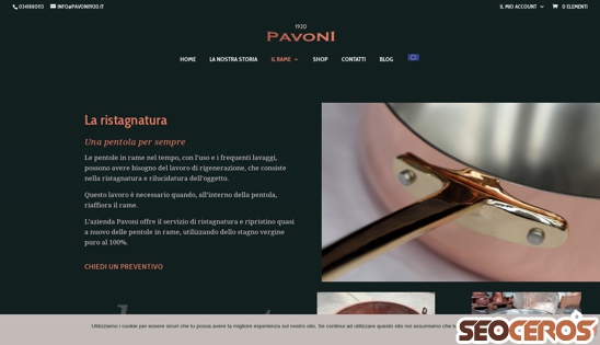 pavoni1920.it/ristagnatura-del-rame desktop náhľad obrázku
