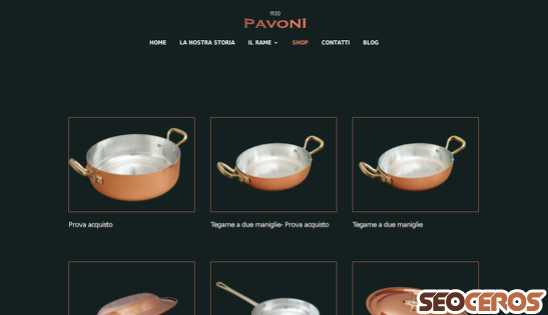 pavoni1920.it/shop desktop előnézeti kép