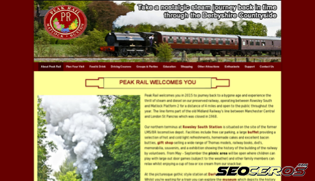 peakrail.co.uk desktop náhled obrázku