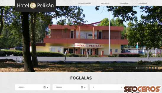 pelikanhotel.hu desktop náhľad obrázku
