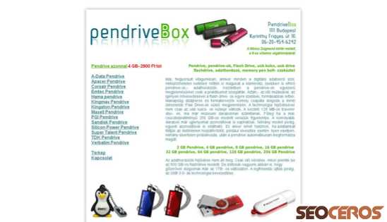 pendrivebox.hu desktop náhled obrázku