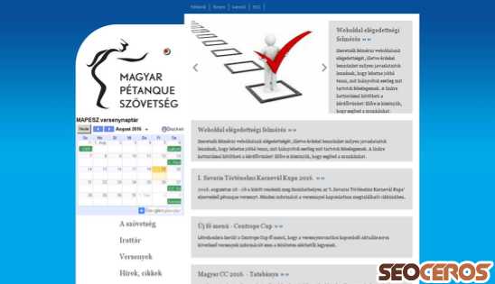 petanque.hu desktop förhandsvisning