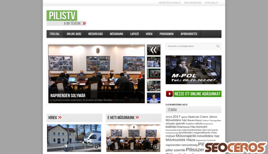 pilistelevizio.hu desktop előnézeti kép