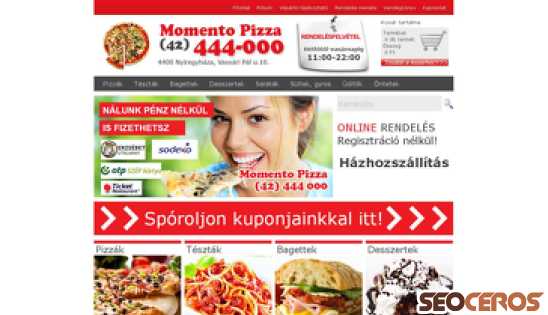 pizzamomento.hu desktop förhandsvisning