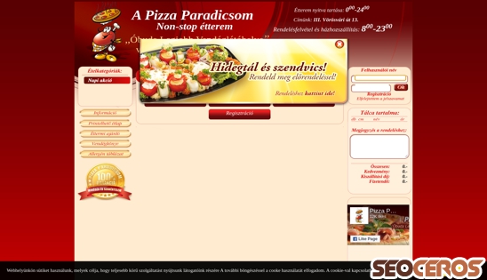pizzaparadicsom.hu desktop előnézeti kép
