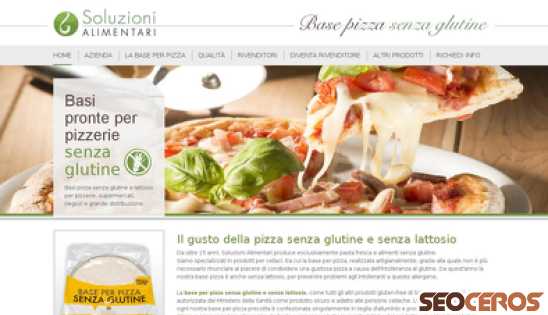 pizzasenzailglutine.it desktop förhandsvisning