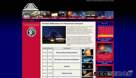 planetarium-stuttgart.de desktop förhandsvisning