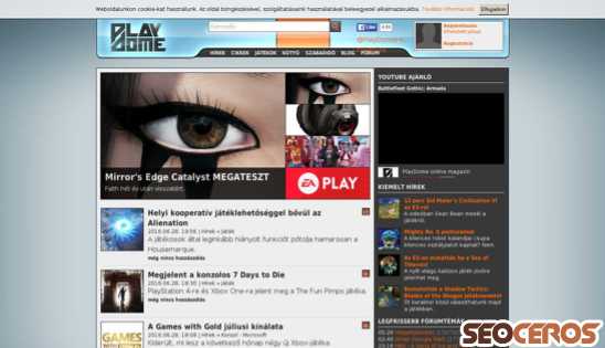 playdome.hu desktop prikaz slike