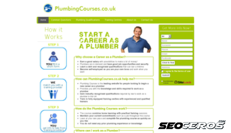 plumbingcourses.co.uk desktop previzualizare