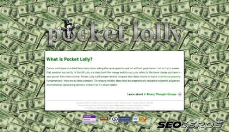 pocketlolly.co.uk desktop náhľad obrázku
