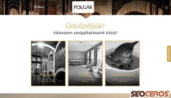 polgarpince.hu desktop előnézeti kép