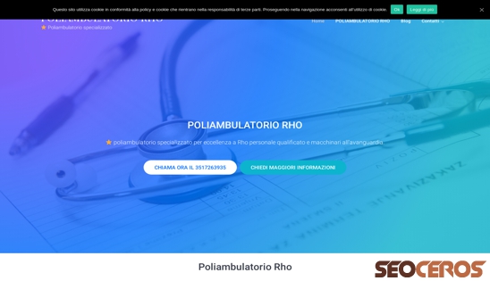 poliambulatoriorho.it desktop förhandsvisning