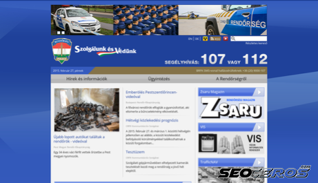police.hu desktop náhľad obrázku