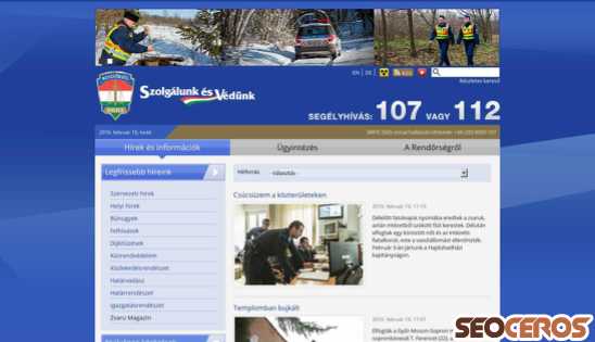 zsaru.hu desktop náhľad obrázku
