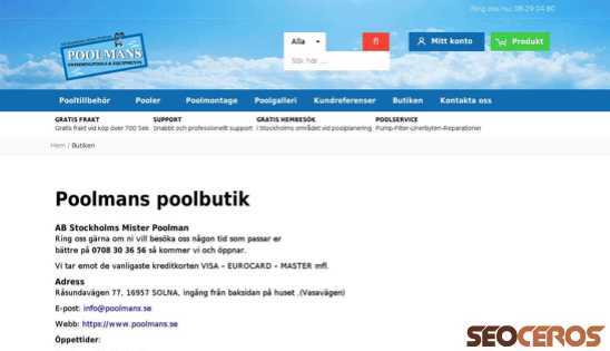 poolmans.se/butiken desktop Vorschau