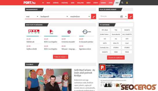 port.hu desktop előnézeti kép