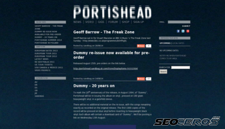 portishead.co.uk desktop förhandsvisning