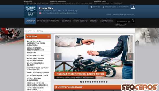 powerbike.hu desktop náhľad obrázku