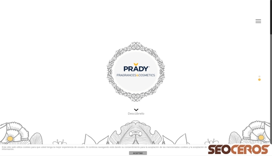 pradyparfums.com desktop förhandsvisning