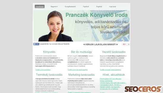 pranczek.hu desktop obraz podglądowy