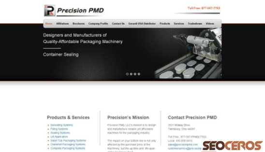 precisionpmd.com desktop előnézeti kép