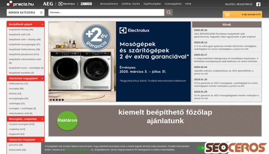 preciz.hu desktop előnézeti kép
