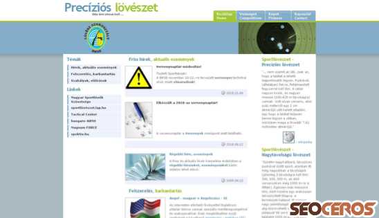 precizios-loveszet.hu desktop förhandsvisning