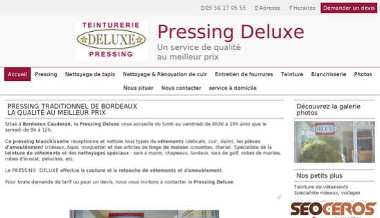 pressing-deluxe-bordeaux.fr desktop förhandsvisning