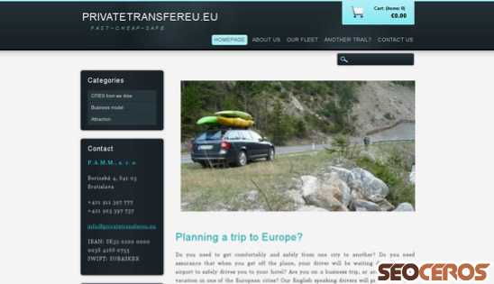privatetransfereu.eu desktop náhľad obrázku