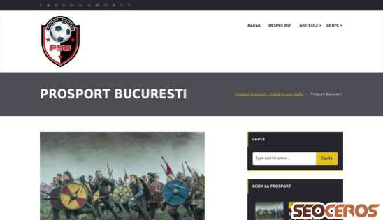 prosportbucuresti.ro desktop anteprima