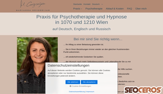 psychotherapie-grigorijan.at desktop Vista previa