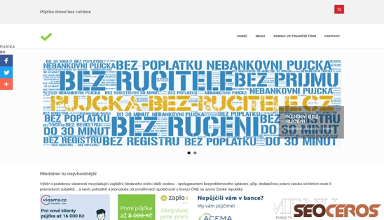 pujcka-bez-rucitele.cz desktop náhľad obrázku