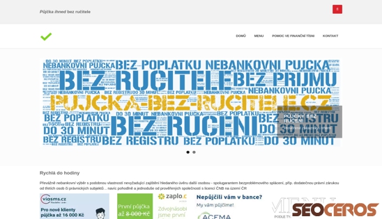 pujcka-bez-rucitele.cz/index.html desktop náhled obrázku