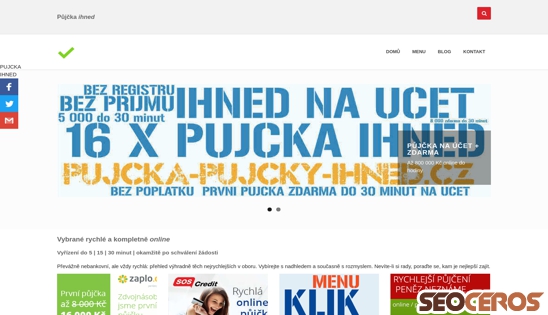 pujcka-pujcky-ihned.cz desktop náhľad obrázku