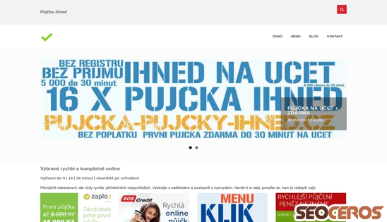 pujcka-pujcky-ihned.cz/index.html desktop Vista previa