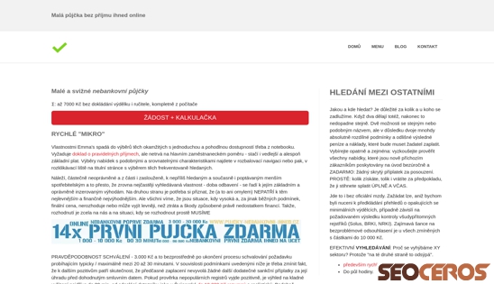 pujcka-pujcky-ihned.cz/pujcka-ihned-od-emmas.html desktop 미리보기