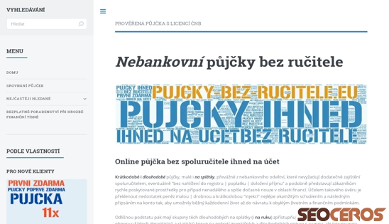 pujcky-bez-rucitele.eu/index.html desktop Vista previa