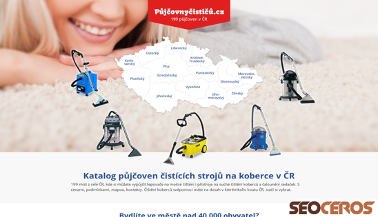 pujcovnycisticu.cz desktop előnézeti kép