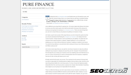 purefinance.co.uk desktop förhandsvisning