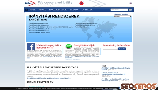 qscert.hu desktop náhľad obrázku