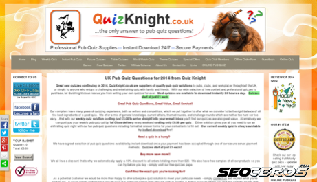 quizknight.co.uk desktop előnézeti kép