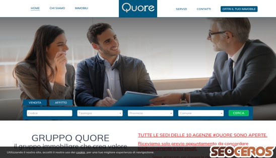 quoreimmobiliare.it desktop előnézeti kép