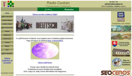 radiocsoban.hu desktop Vorschau