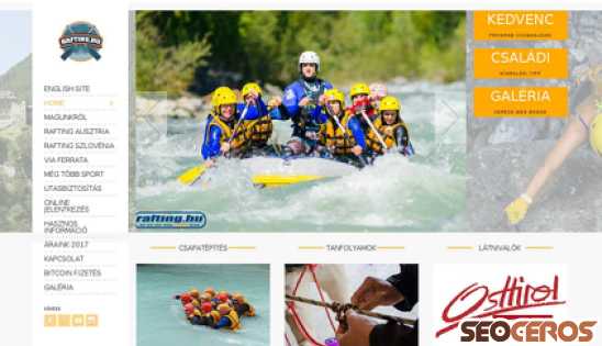 rafting.hu desktop prikaz slike