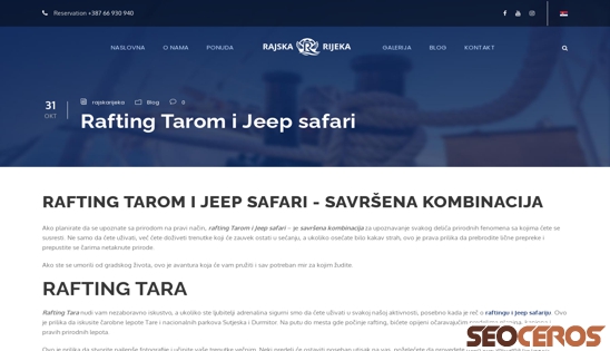 rajskarijeka.com/rafting-tarom-i-jeep-safari desktop obraz podglądowy