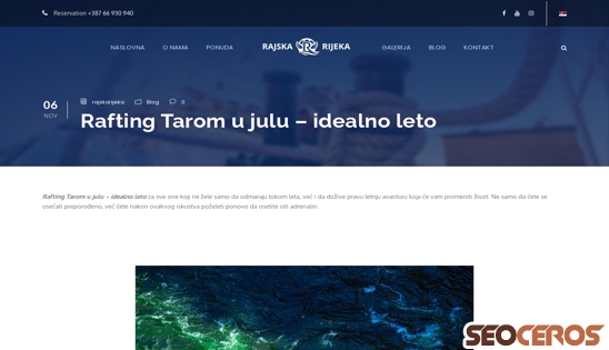rajskarijeka.com/rafting-tarom-u-julu-idealno-leto desktop obraz podglądowy
