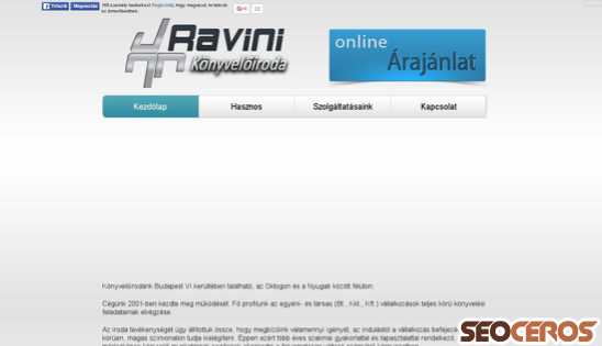 ravini.hu desktop előnézeti kép