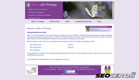 reallifetherapy.co.uk desktop anteprima